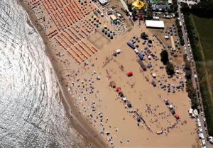 Il beach dall'alto